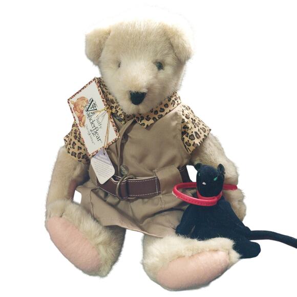VINTAGE NWT! CORNELIUS VANDERBEAR, "OUT OF AFRICA" W/BLACK PANTHER! ORIG TAGS! - Picture 1 of 9